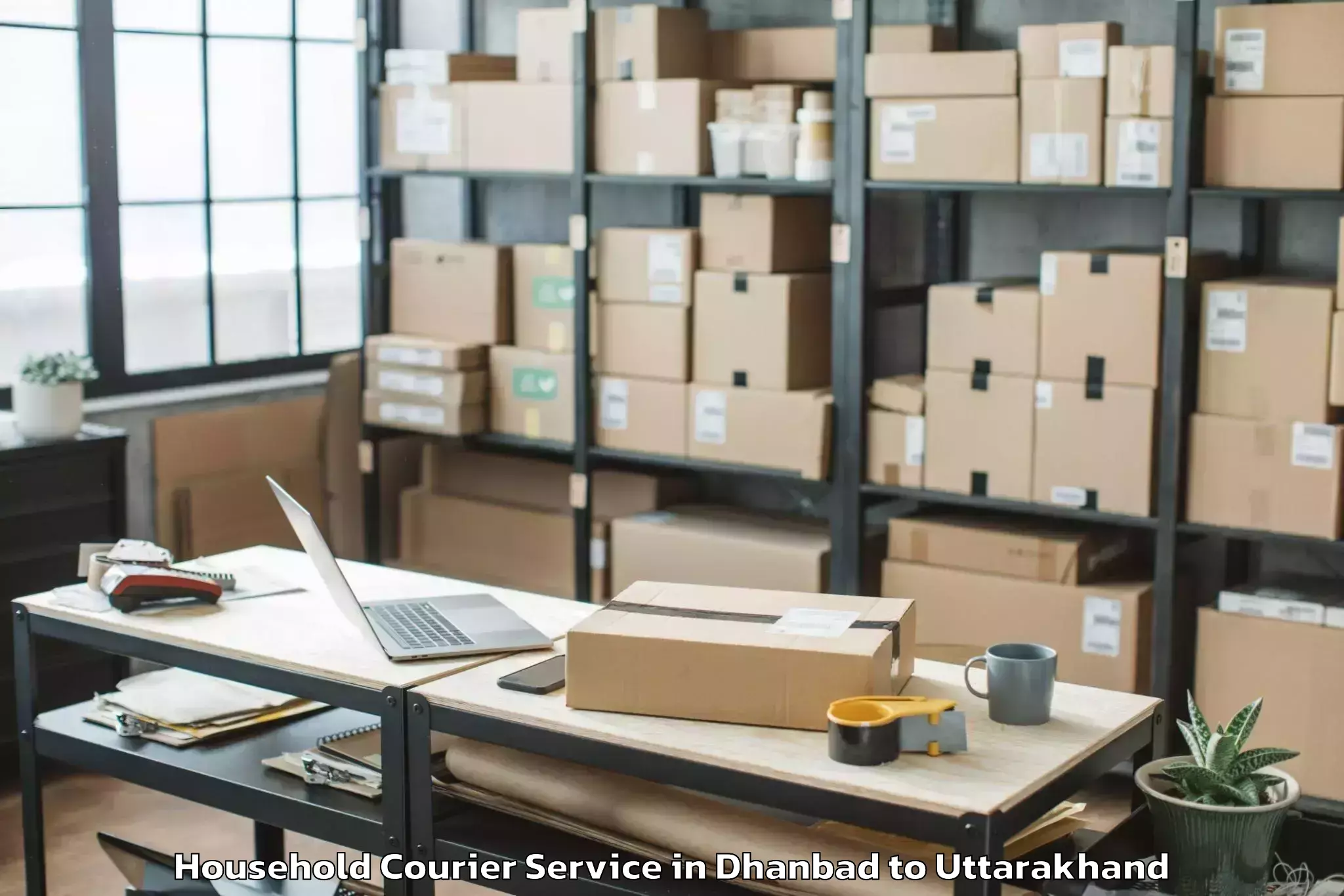 Easy Dhanbad to Herbertpur Household Courier Booking